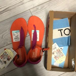TOMS sandals in size 6.5, brand new with tags
